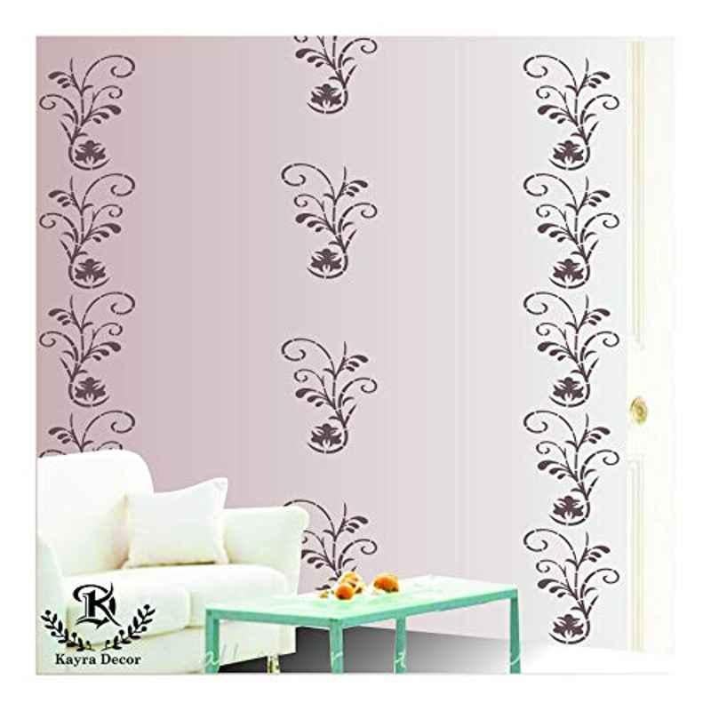 Buy Kayra Decor X Inch Pvc Swirl Wall Design Stencil Khsnt