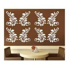 Buy Kayra Decor 16x24 Inch PVC Swirl Flower Wall Design Stencil