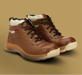 tiger safety shoes brown colour