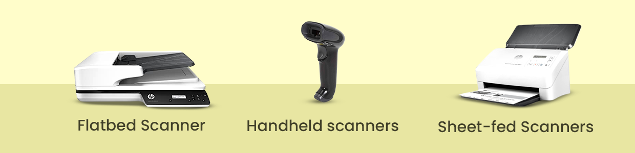 What are 3 types of scanners?