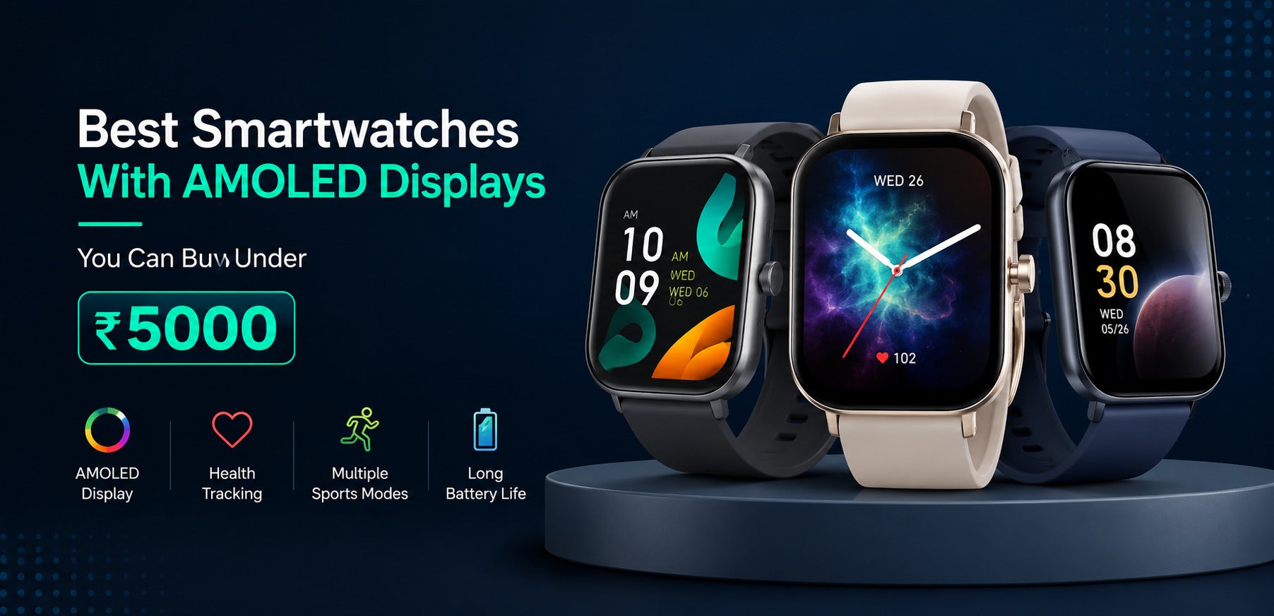 Best Smartwatches With AMOLED Displays You Can Buy Under Rs 5000