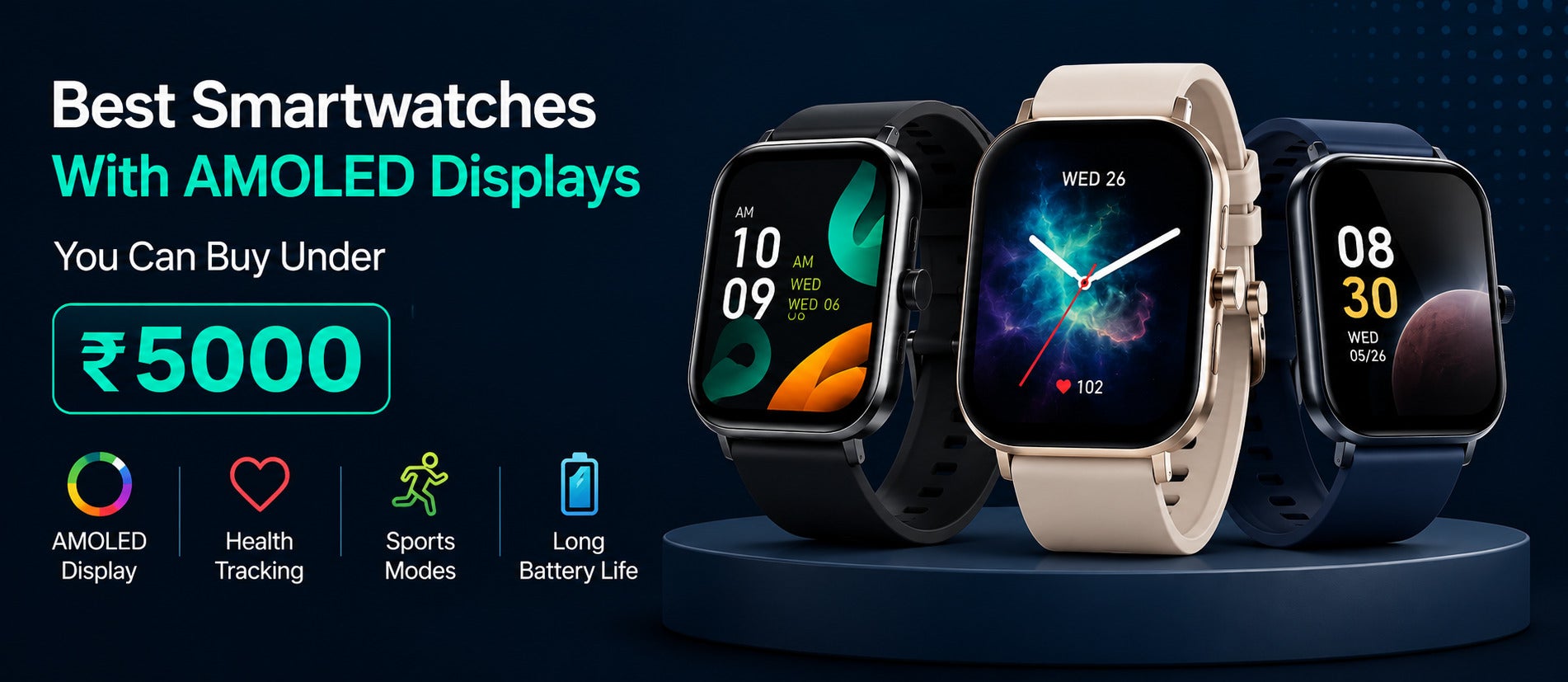 Best Smartwatches With AMOLED Displays You Can Buy Under Rs 5000