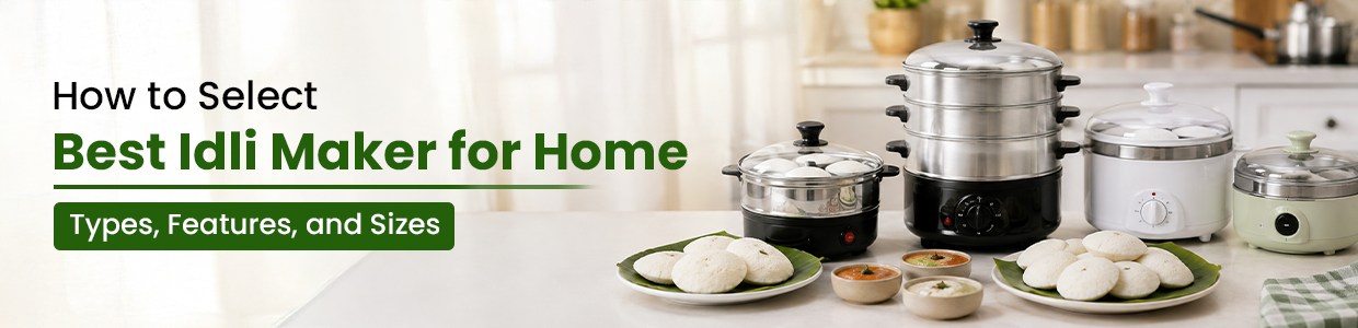 How to Select Best Idli Maker for Home: Types, Features, and Sizes