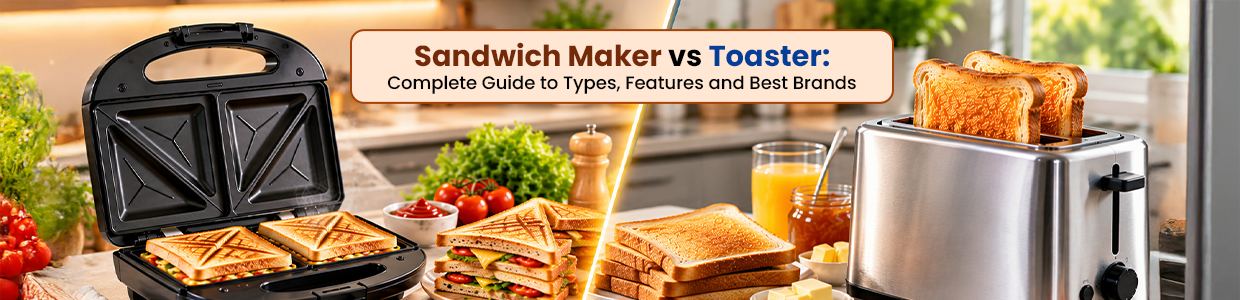 Sandwich Maker vs Toaster: Complete Guide to Types, Features and Best Brands