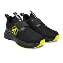 Ambrick 51YW Mesh Black & Yellow Steel Toe Industrial Safety Shoes with Air Mix Sole for Men, Size: 9
