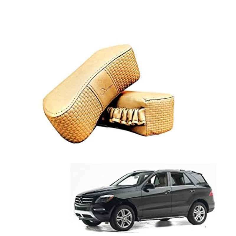 Kozdiko 2 Pcs Memory Foam Beige Luxurious Neck Rest Set for Mercedes Benz M-Class, koz_27523