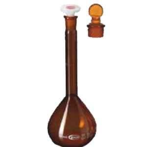 Glassco 250ml Glass Boro 3.3 Volumetric Flask with Penny Head Glass & Polyethylene Stopper, 130.522.08A (Pack of 2)