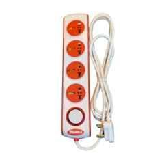 Silcon Gold 4+1 2.5m 220W Plastic White Heavy Extension Board
