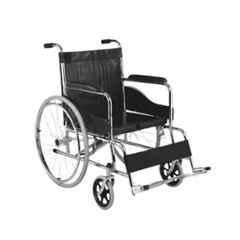 ABCO SURGICOS 125kg Steel Chrome Finish Standard Manual Wheelchair, KY976AB
