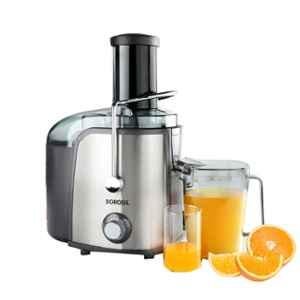 Borosil Primus 800W Stainless Steel Silver Centrifugal Juicer with 1.1L Juicer Jug, BJU80SSB15