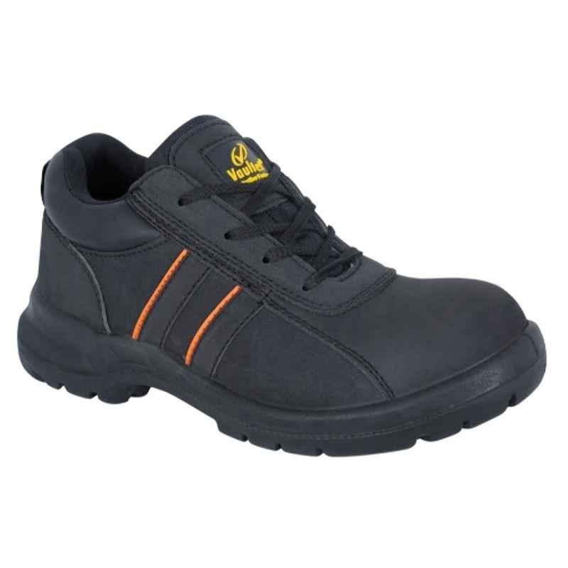 Vaultex MLL Leather Black Safety Shoes, Size: 40