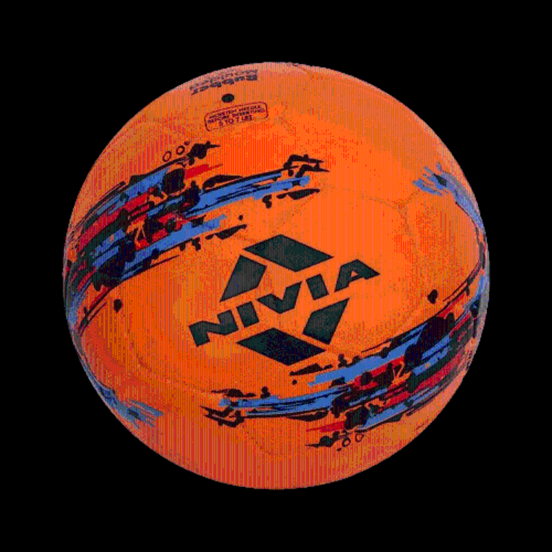 Nivia Storm, Rubber Moulded, Ideal for Natural & Artificial Turf Surfaces, Training Football, Size: 5 (Standard Orange)