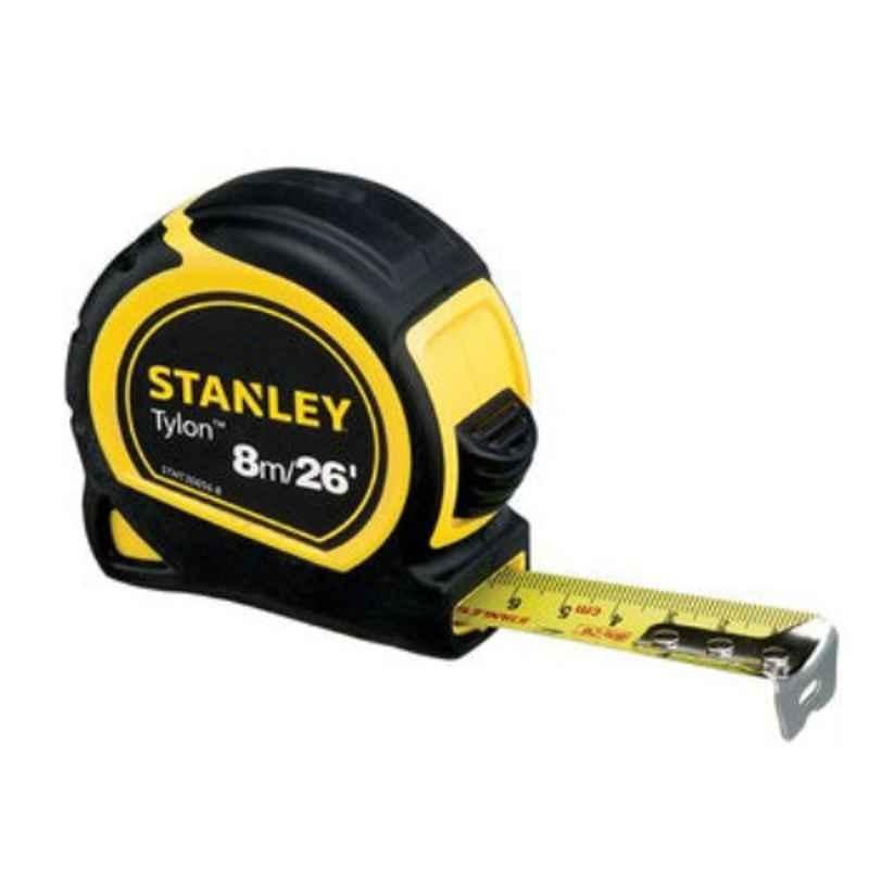 Stanley 8m Black & Yellow Tylon Powerlock Measuring Tape, 0-30-656