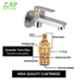 ZAP Brass Chrome Finish Long Body Tap with Wall Flange