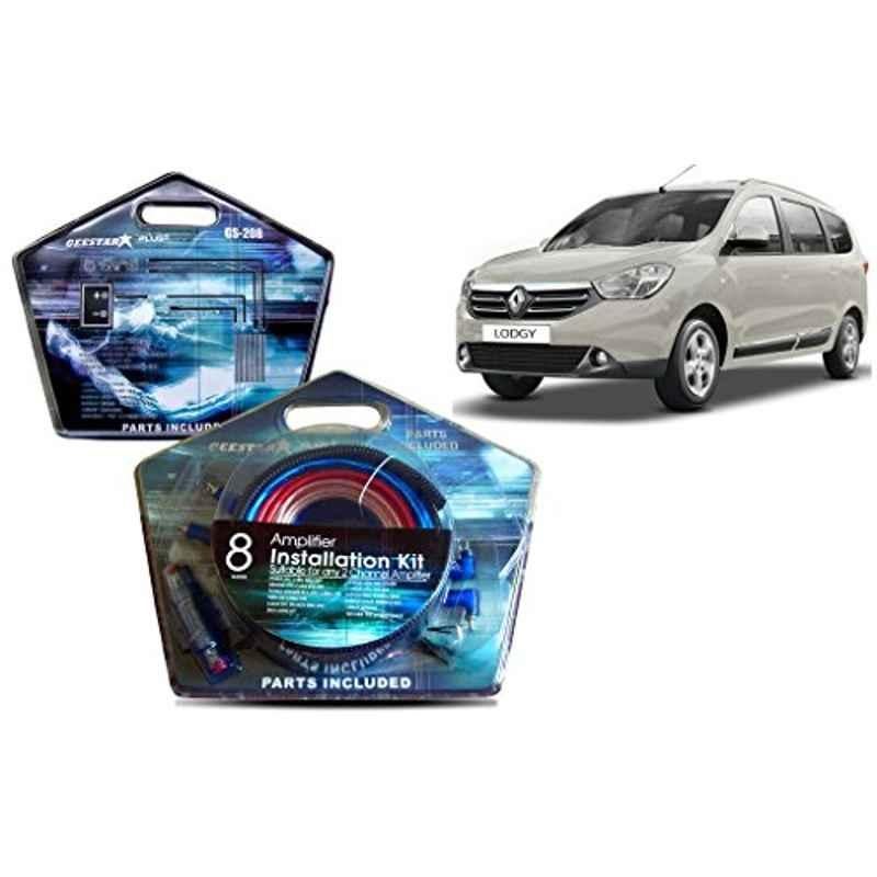 Auto Pearl Geestar Plus 8 Guage 2 Channel Amplifier Full Installation Kit for Renault Lodgy, GS-208