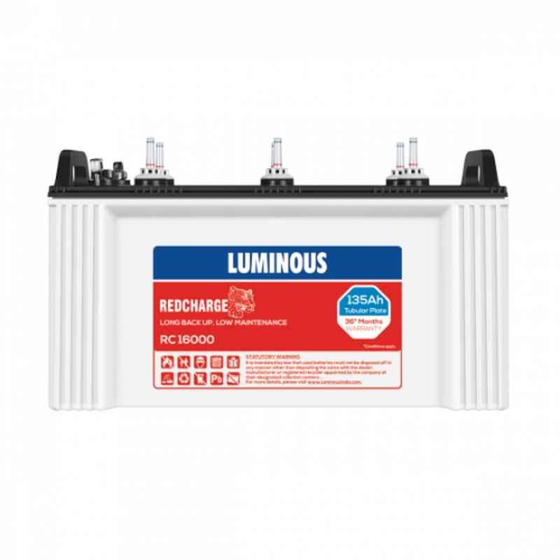 Luminous RC16000 135Ah Tubular Inverter Battery (Pack of 2)