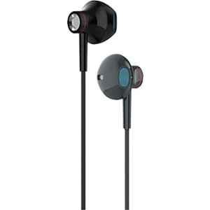 Tessco CH-239 Black Digital Stereo In-Ear Wired Metal Universal Earphones with Bass, Noise Cancelling, Mic & Volume Control