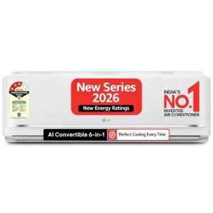 LG 1.5 Ton 3 Star White Split Inverter AC, ASNQ19MNXE.ANLG