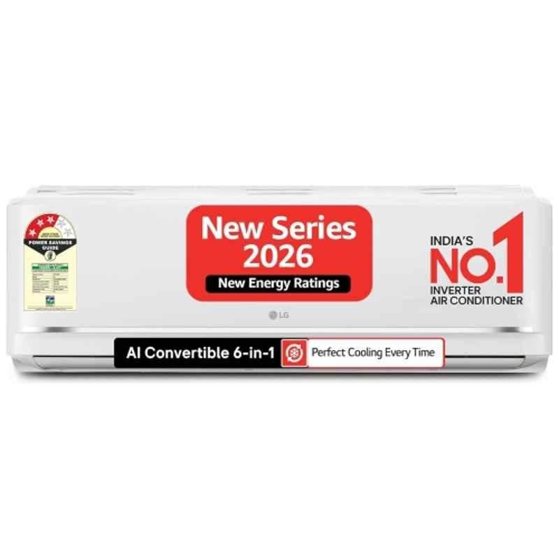 LG 1.5 Ton 3 Star White Split Inverter AC, ASNQ19MNXE.ANLG