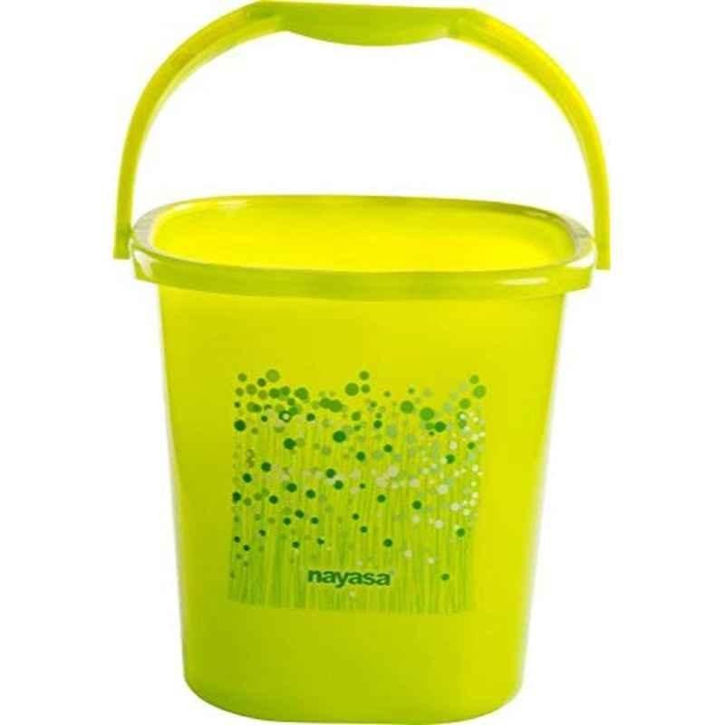 Nayasa 25L Plastic Parrot Green Bucket (Pack of 2)