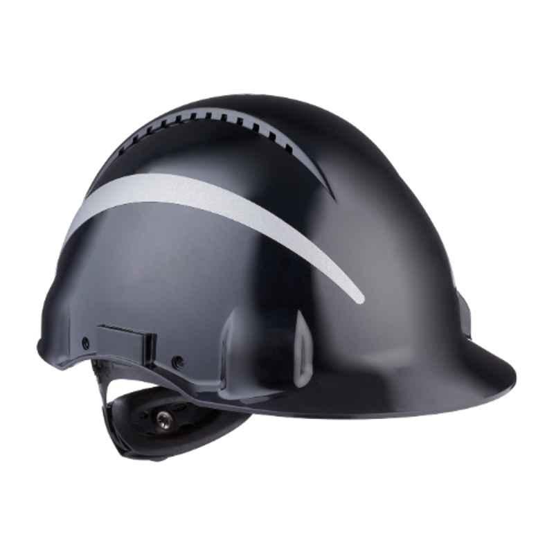 3M G3000 Black Ratchet Safety Helmet with Pin-Lock Suspension