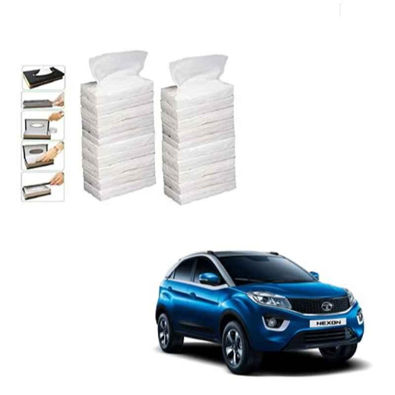 Kozdiko 100 Pulls Dispenser Box Refiller Tissue Paper with 200 Sheets for Tata Nexon (Pack of 20)
