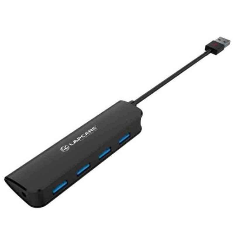 Lapcare 60g Black 10.9x2.7cm 30cm High Speed Hub with Cable, LRBUPH7128
