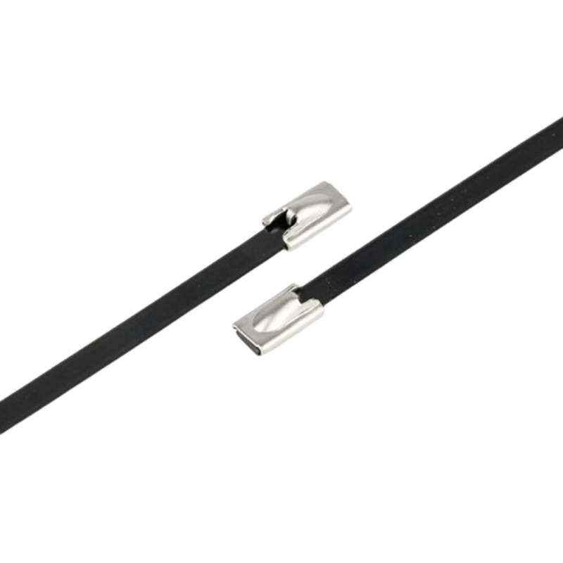 Aftec 7.9x680mm Non-Magnetic Stainless Steel Polyester Coated Ball Lock Cable Tie, ACTI 7.9-680 BLP