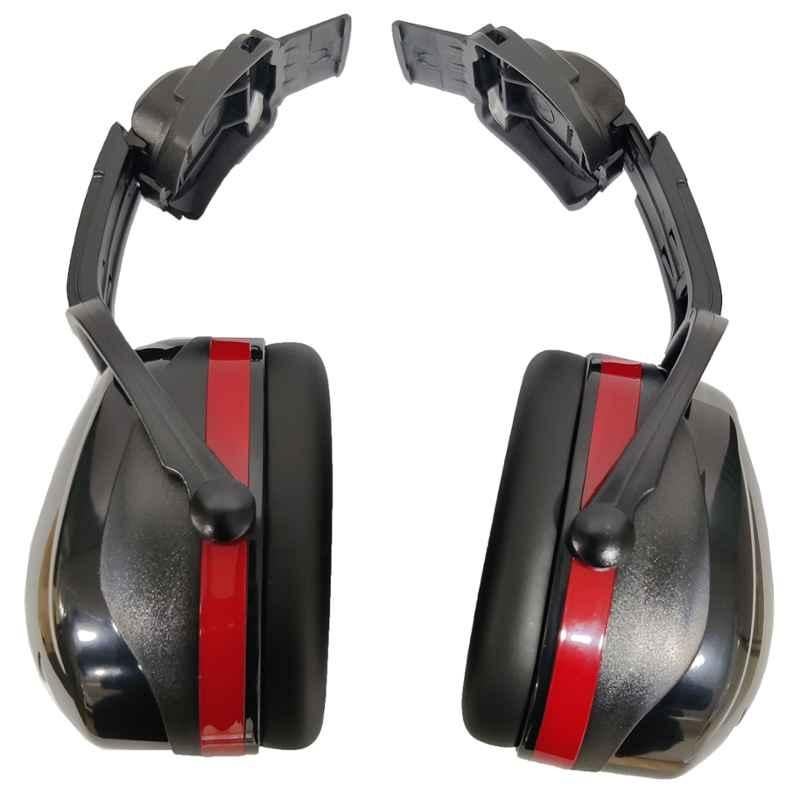 Workman ABS Black & Red Ear Muff for Helmet, WK FM-2E IRIS