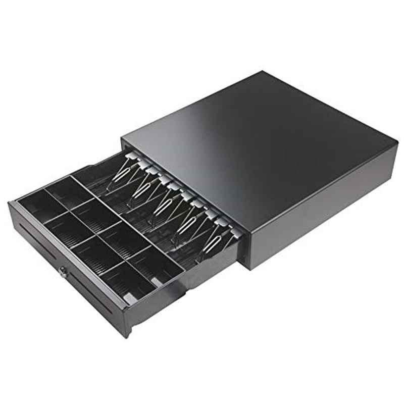 Gobbler GS-405A Alloy Steel Black Electronic Cash Drawer with Coin Tray