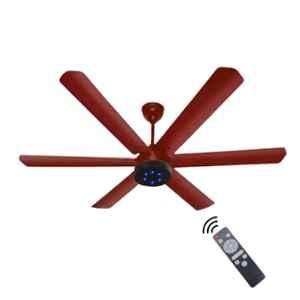 Xuga Jovian F6R 32W 320rpm 6 Blade Red Ceiling Fan with 5 Years on Warranty, Sweep: 1200mm