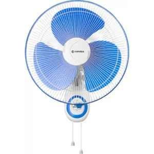 Candes Aura 61W ABS White & Blue 3 Blade Silent Operation Wall Fan, Sweep: 400 mm