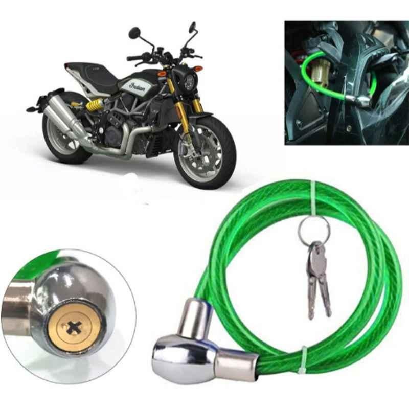 Auto Pearl PVC & Plastic Green Heavy Duty Cable Lock for FTR 1200, 309