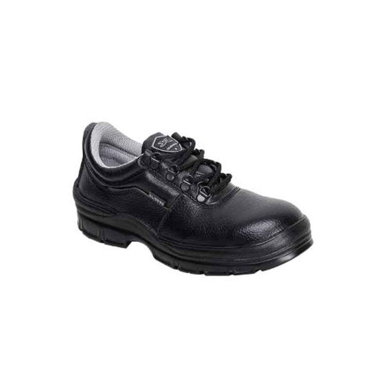 Liberty Gliders Roughter-S Synthetic Leather Steel Toe Black Work Safety Shoes, Size: 5