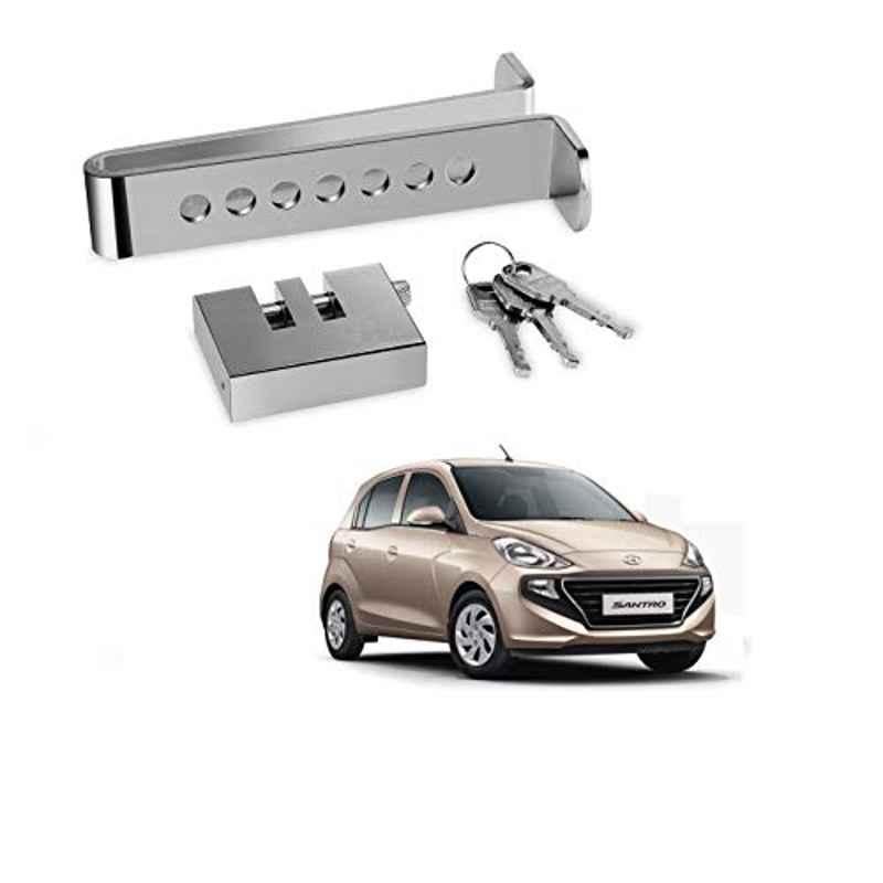 Kozdiko Stainless Steel Clutch & Brake Pedal Throttle Adjustable Anti Theft Car Lock for Hyundai Santro 2018