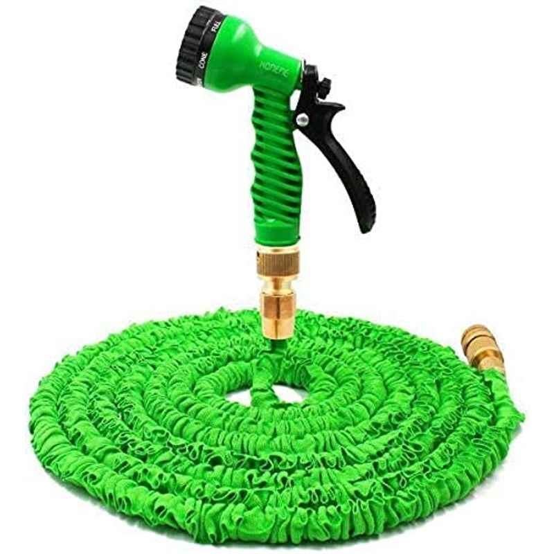 Robustline 100ft Latex Magic Garden Hose with Brass Connector & Spray Nozzle