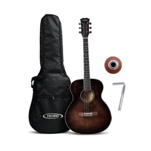Techno 40 inch Spruce Black Right Hand Orientation Acoustic Guitar, RJ-GUI-TE