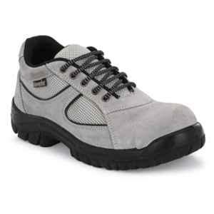 Kavacha Kv-S111-PU-09 Leather Steel Toe Grey Work Safety Shoes, Size: 9