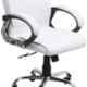 MRC Swift White Leather Mid Back Revolving Office Chair