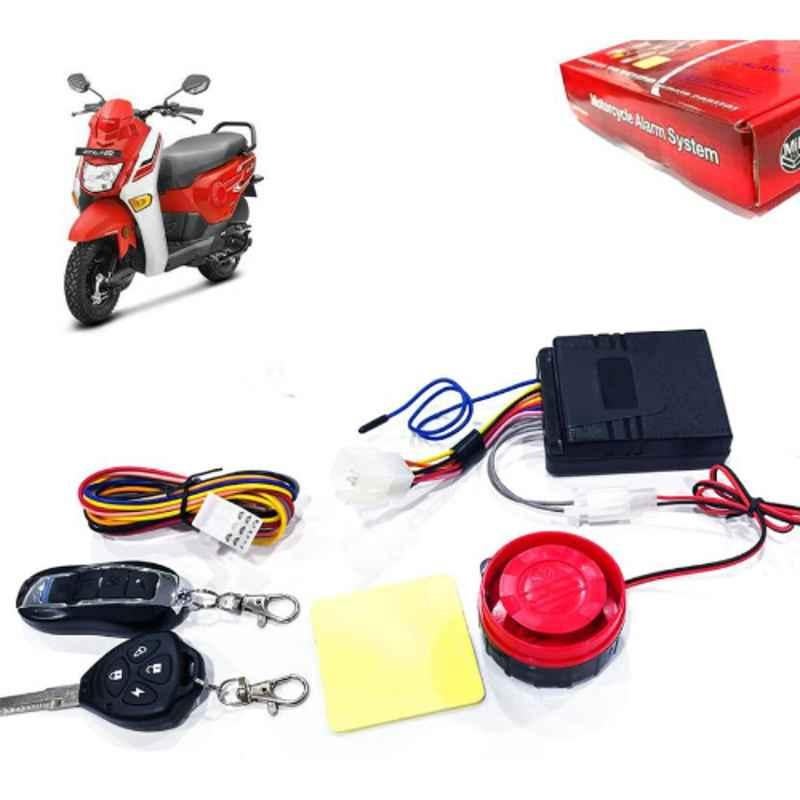 Auto Pearl 12V Black Two-Way Anti Theft Motorcycle Alarm Kit with 2 Pcs Remote for Cliq BS6