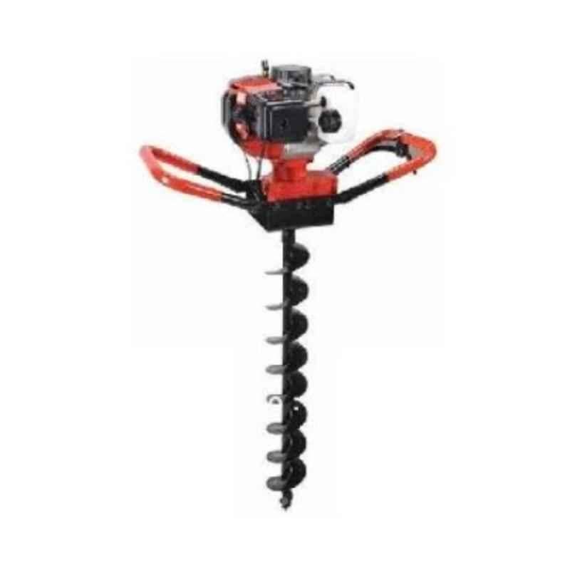Greenleaf 63CC 2 Stroke Petrol Engine Iron & Plastic Drill Hole Earth Auger with 4 inch Drill, EA-52-100
