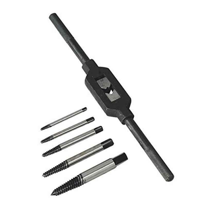 Krost 5 Pcs Helix Type Screw Extractor Set with Tap Wrench, 131-3