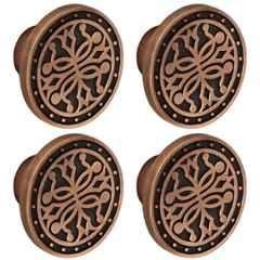 Plantex Knobs for Drawer/Round Drawer Knobs/Knobs for Cabinets/Pull-Push Knobs for Kitchen/Bedroom Drawer (Pack of 4) DTK-301, Antique Copper