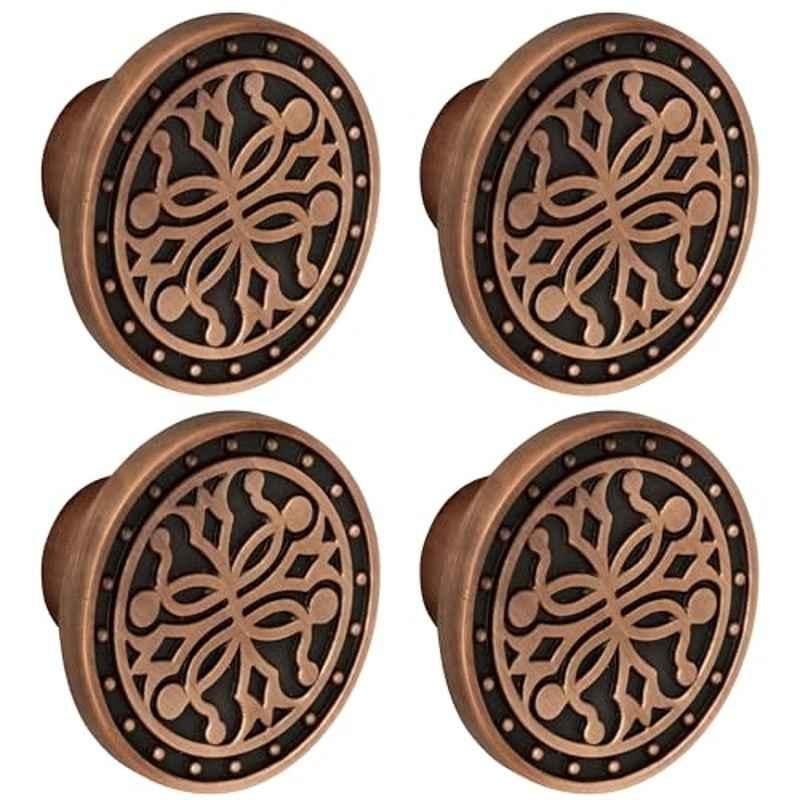 Plantex Knobs for Drawer/Round Drawer Knobs/Knobs for Cabinets/Pull-Push Knobs for Kitchen/Bedroom Drawer (Pack of 4) DTK-301, Antique Copper