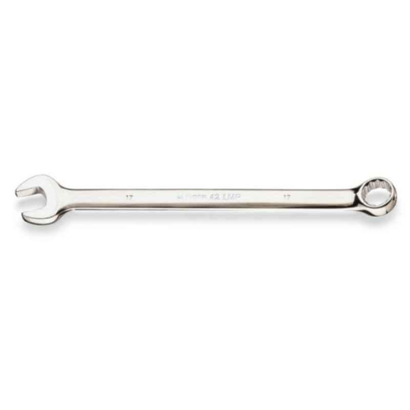 Beta 42LMP 21x21mm Bright Chrome Plated Long Series Open & Offset Ring Ends Combination Wrench, 000420521