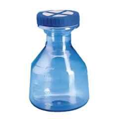 Tarsons 3L PC Sterile Erlenmeyer Cell Culture Flask with HDPE Blue Vented Cap, 446012 (Pack of 4)