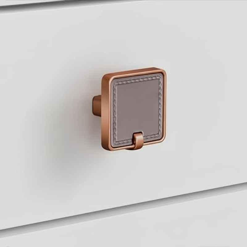 Plantex Knobs for Drawers/Drawer Knobs/Square Knob for Cabinets/Pull-Push Knob for Kitchen/Bedroom/Drawer Rose Gold & Satin Black