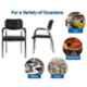 Da Urban Eclife Black Fabric & Foam Medium Back Visitor Chair with Arms (Pack of 2)