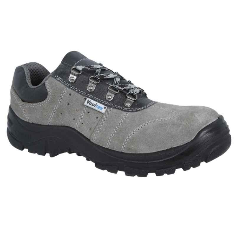 Vaultex PKC Leather Grey Safety Shoes, Size: 43