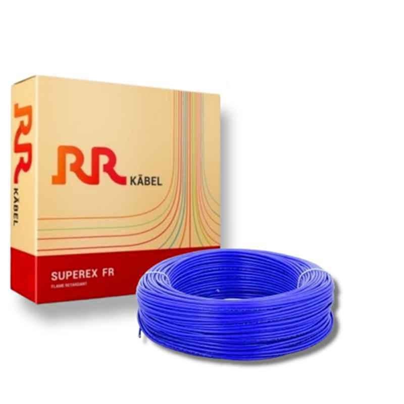 RR Kabel Superex-FR 2.5 Sq mm Blue PVC Insulated Cable, Length: 90 m